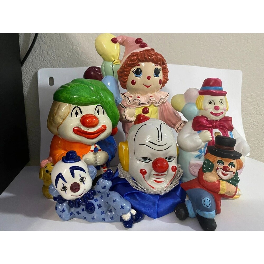 Lot of 6 Vintage Porcelain Dolls 3.5" to 10.5"